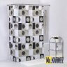 Штора для ванной Geo black фото 1