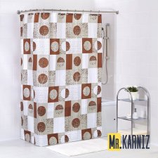 Штора для ванной Geo broun